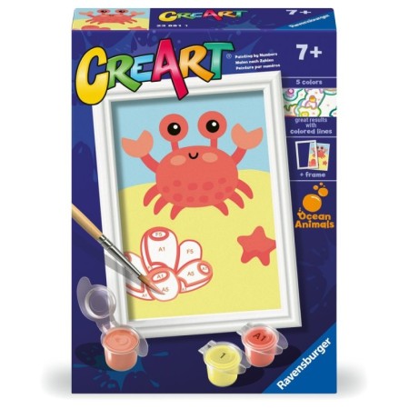 CreArt pictura pe numere pentru copii crab prietenos